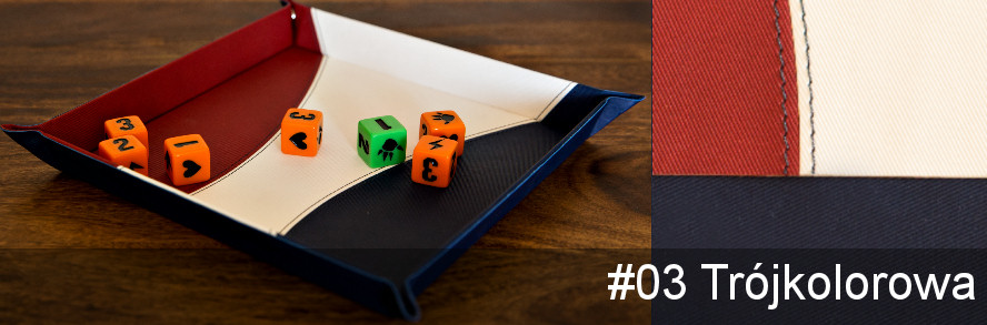 Tacka na kości (dice tray) - #03 Trójkolorowa