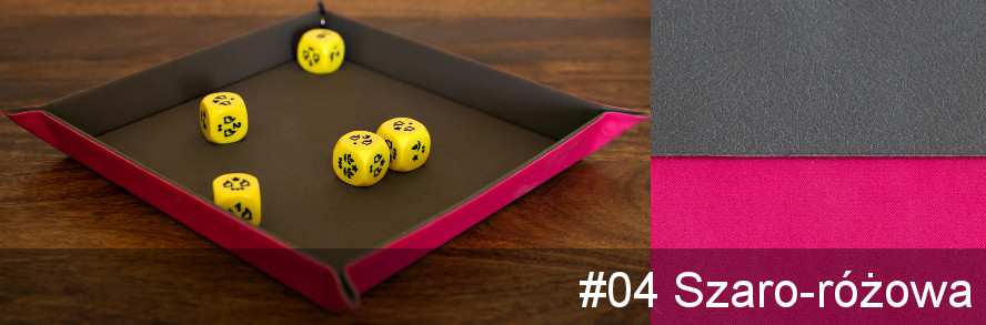 Tacka na kości (dice tray) - #04 Szaro-różowa