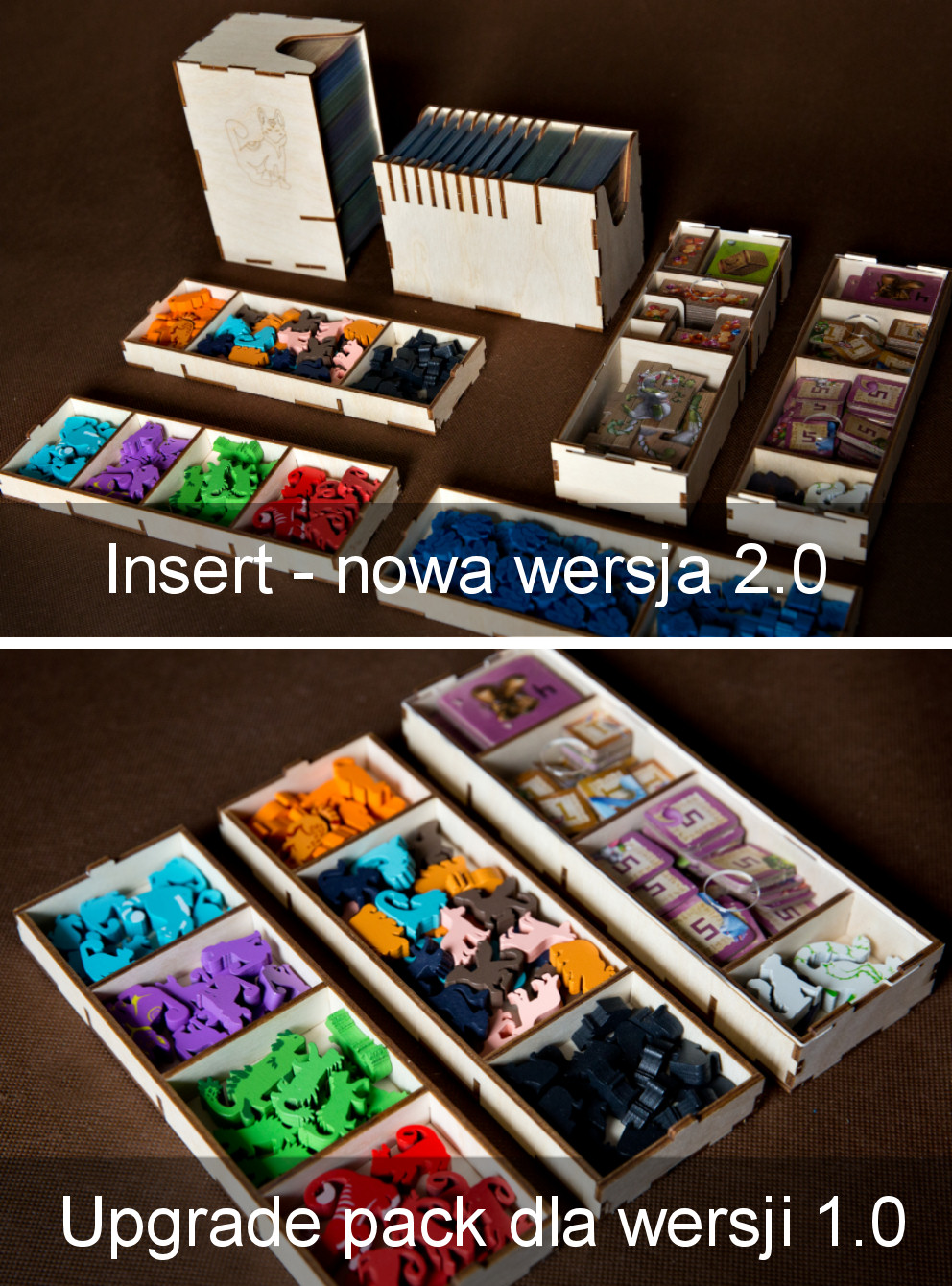 Insert reDrewno do gry Wyspa Kotów - Kompletny insert w wersji 2.0 i Upgrade Pack dla wersji 1.0